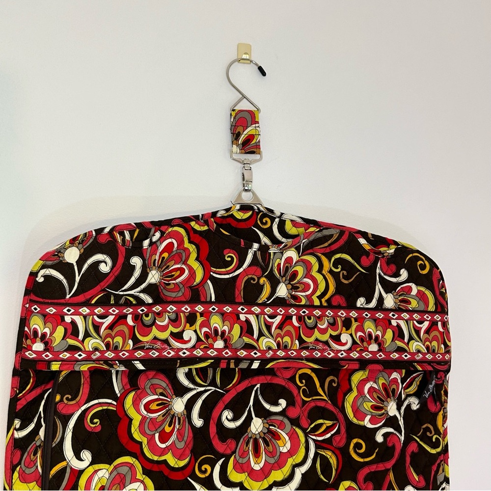 VERA BRADLEY Hanging Garment Bag - PUCCINI - Brown Pink Yellow Floral - Picture 3 of 16
